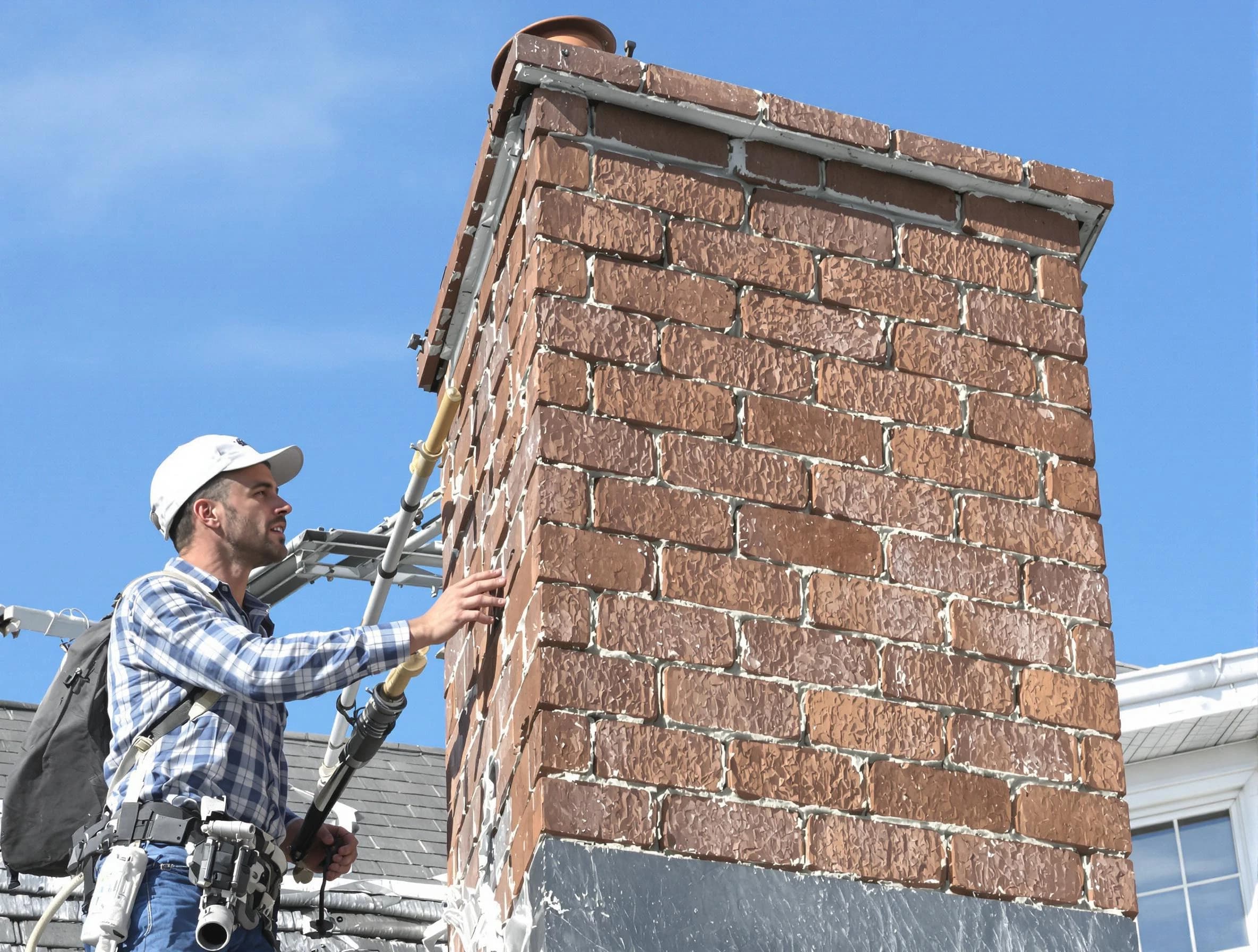 Brickwork for a chimney rebuild by Millburn Chimney Sweep in Millburn, NJ