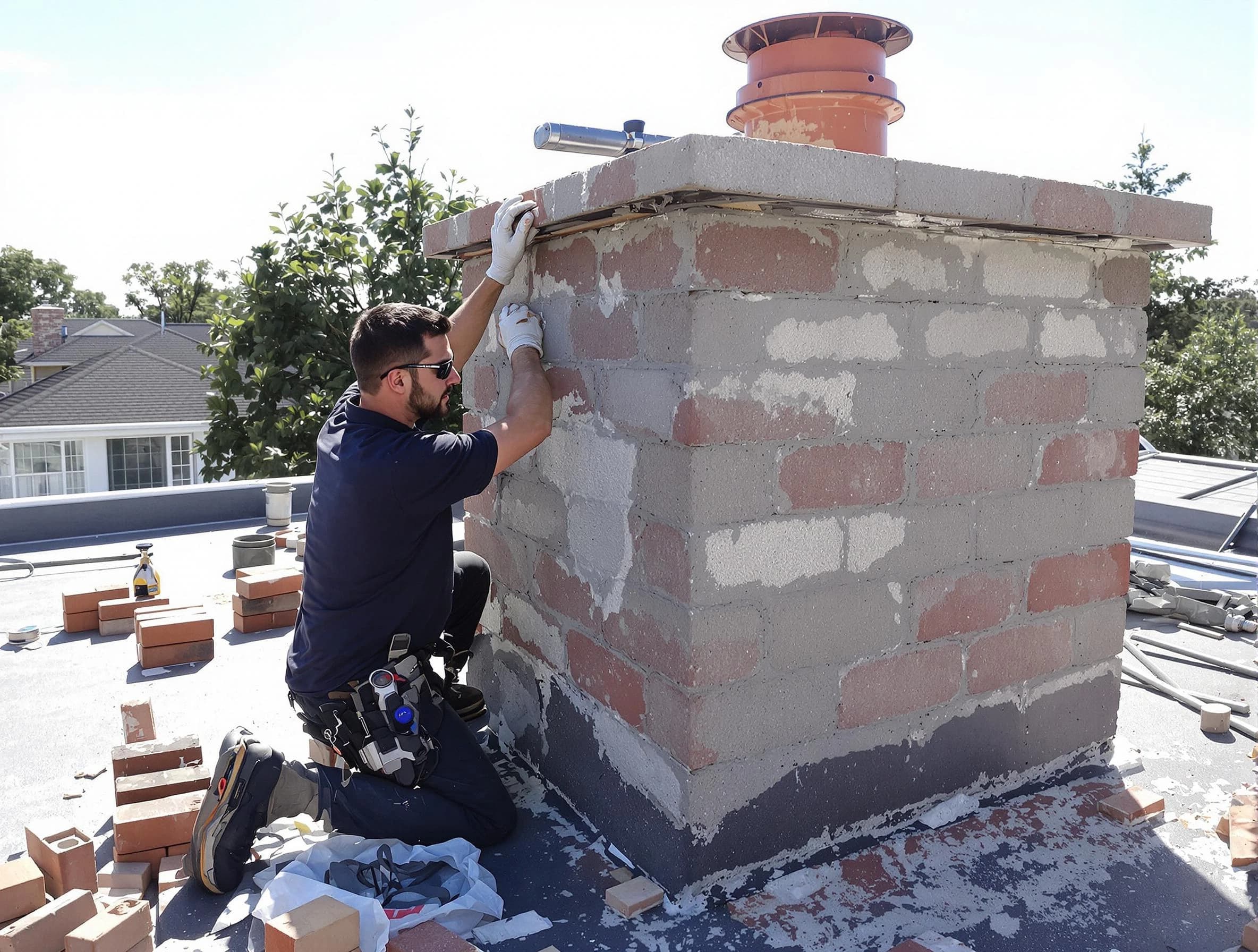Advanced chimney repair process by Millburn Chimney Sweep in Millburn, NJ