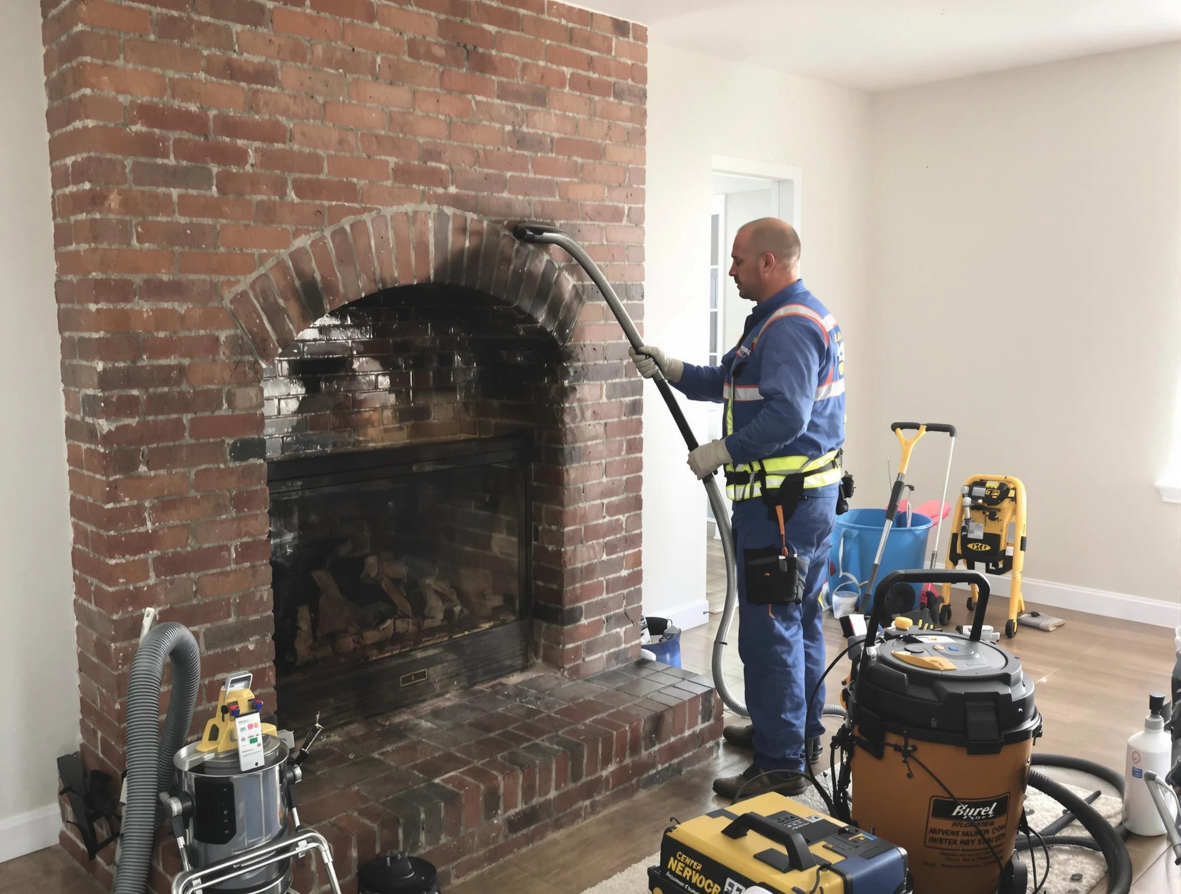 Millburn Chimney Sweep expert performing detailed chimney sweep in Millburn, NJ