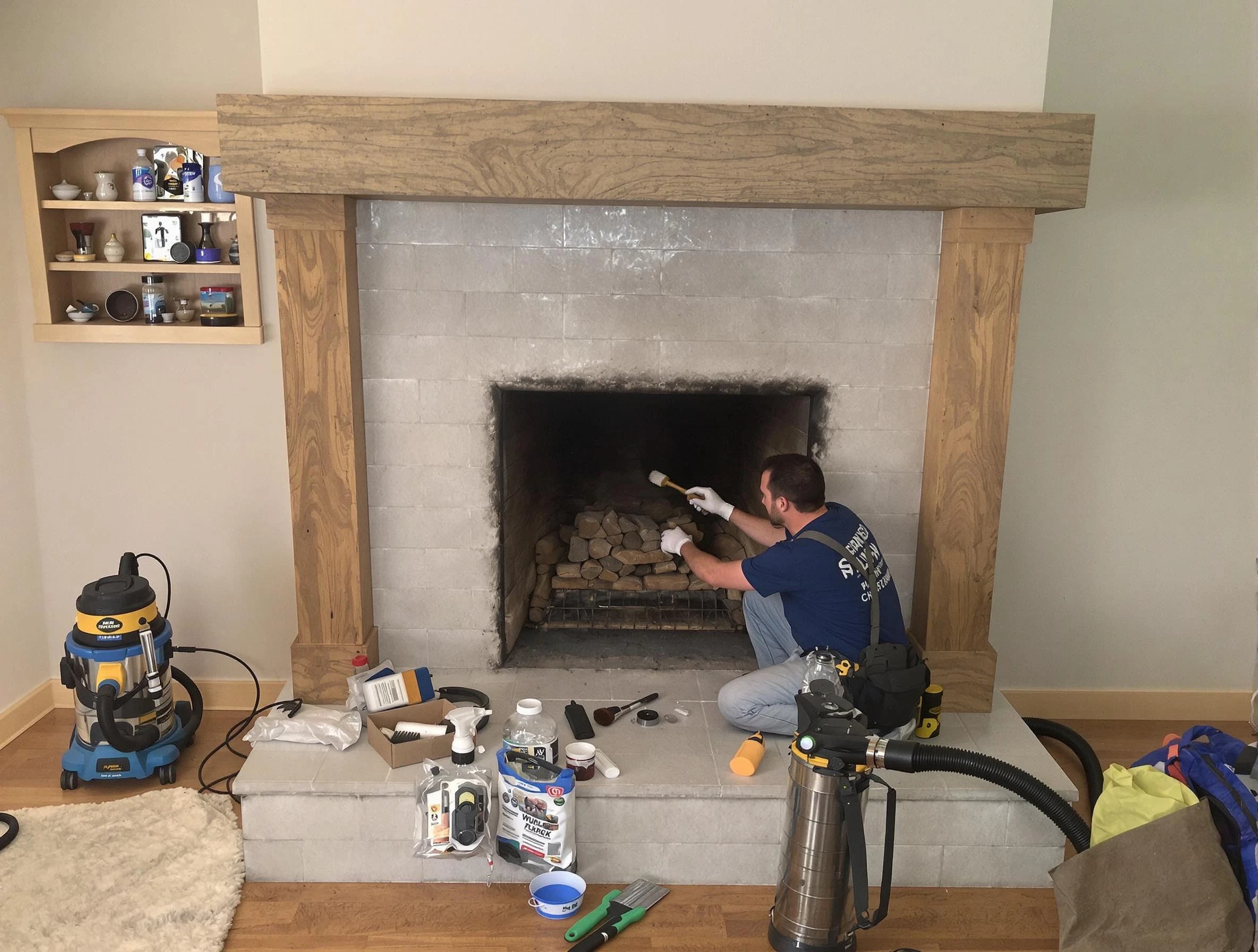 Detailed creosote removal process by Millburn Chimney Sweep in Millburn, NJ
