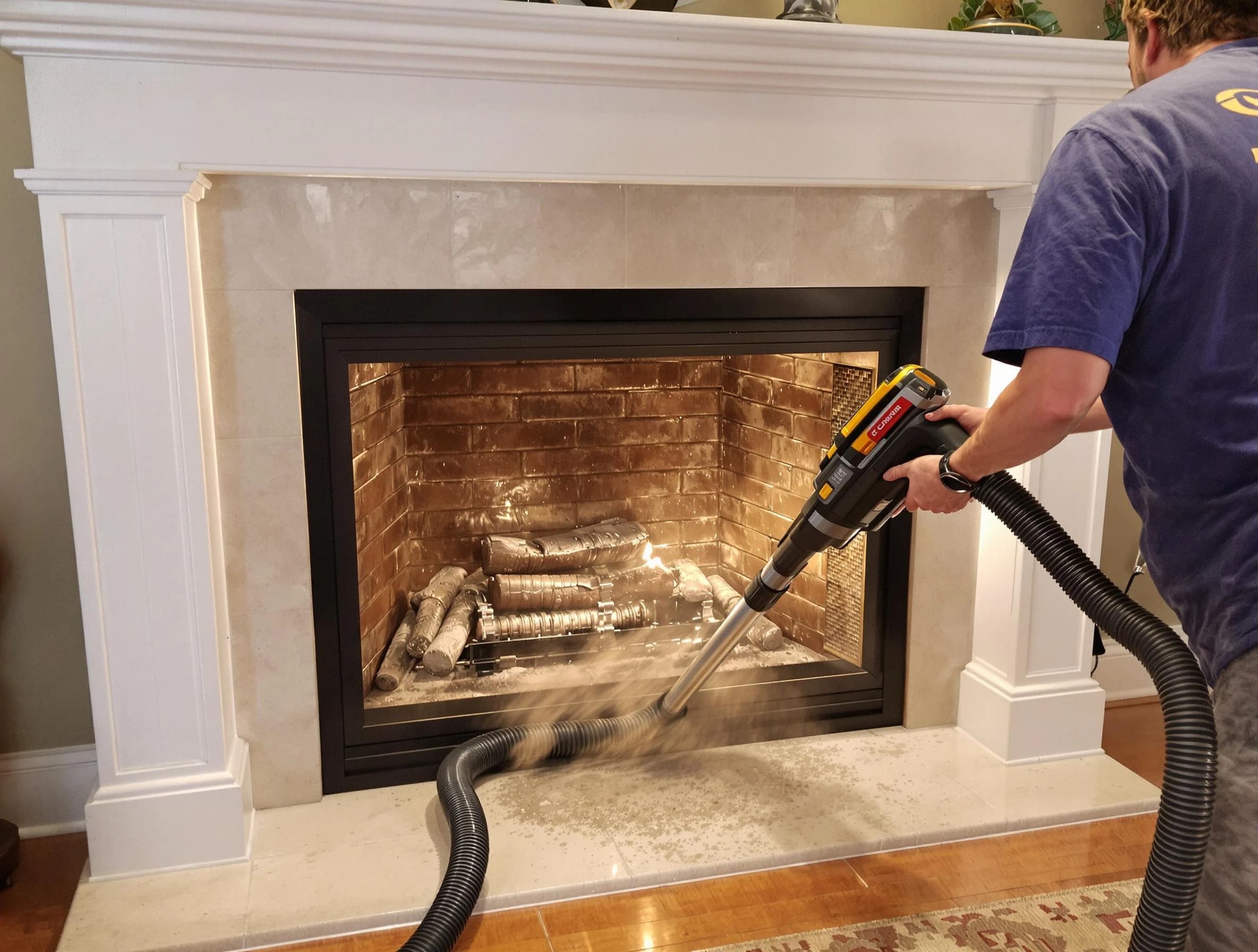 Fireplace cleaning performed by Millburn Chimney Sweep in Millburn, NJ