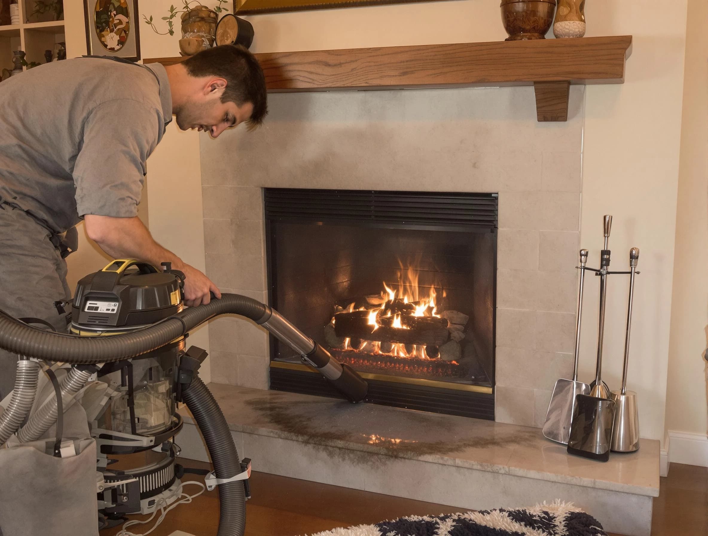 Routine fireplace upkeep by Millburn Chimney Sweep in Millburn, NJ