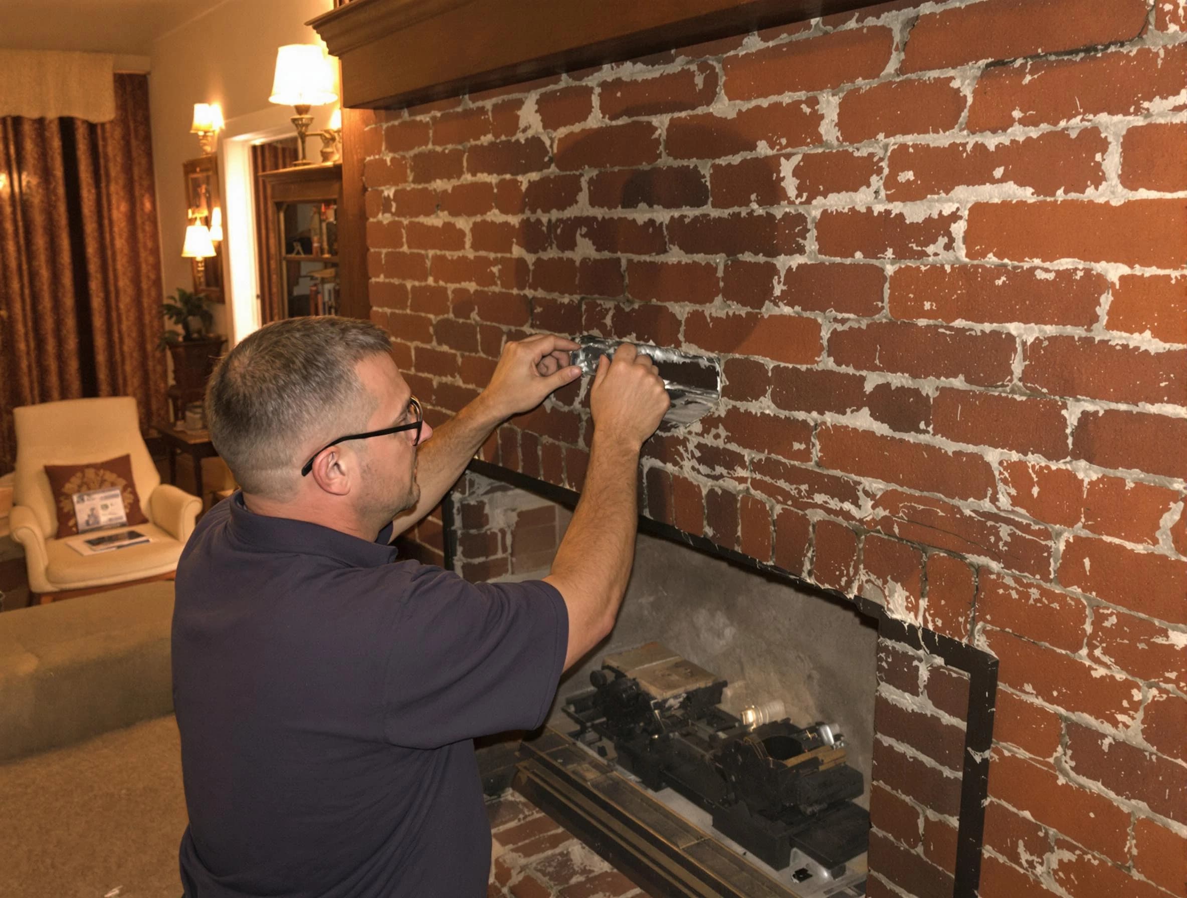 Millburn Chimney Sweep expert fixing a fireplace in Millburn, NJ