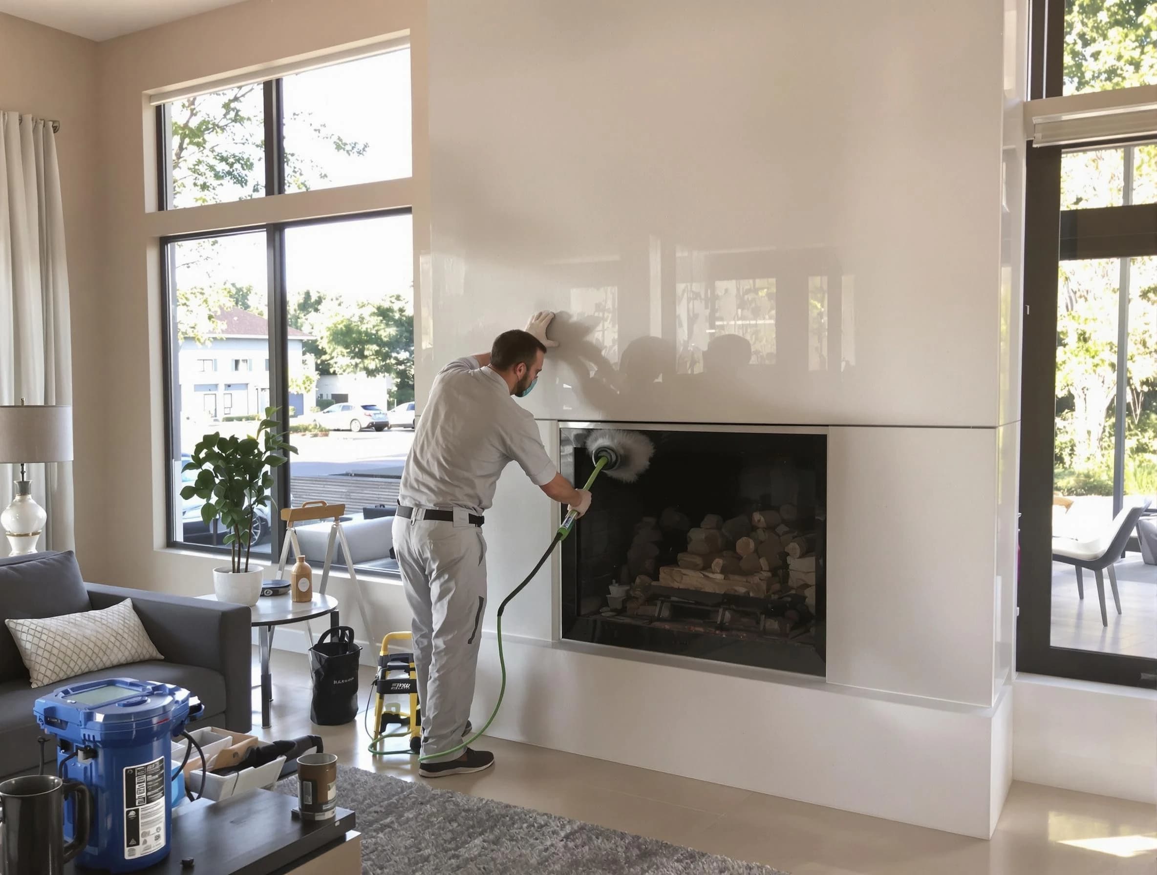 Millburn Chimney Sweep performing thorough soot removal in Millburn, NJ