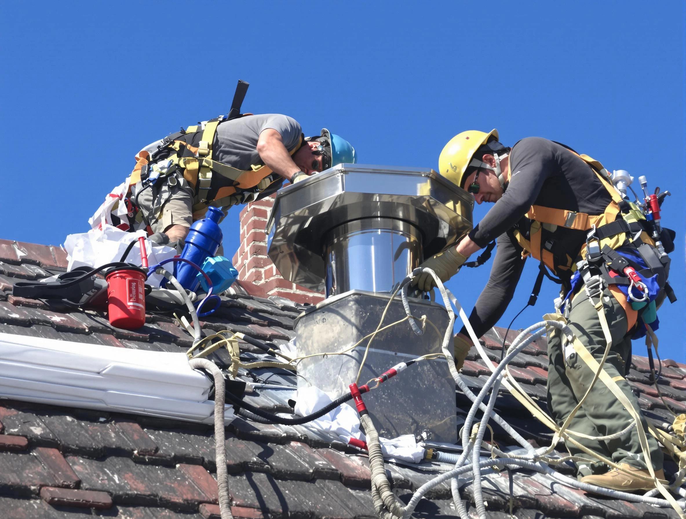 Protective chimney cap installed by Millburn Chimney Sweep in Millburn, NJ