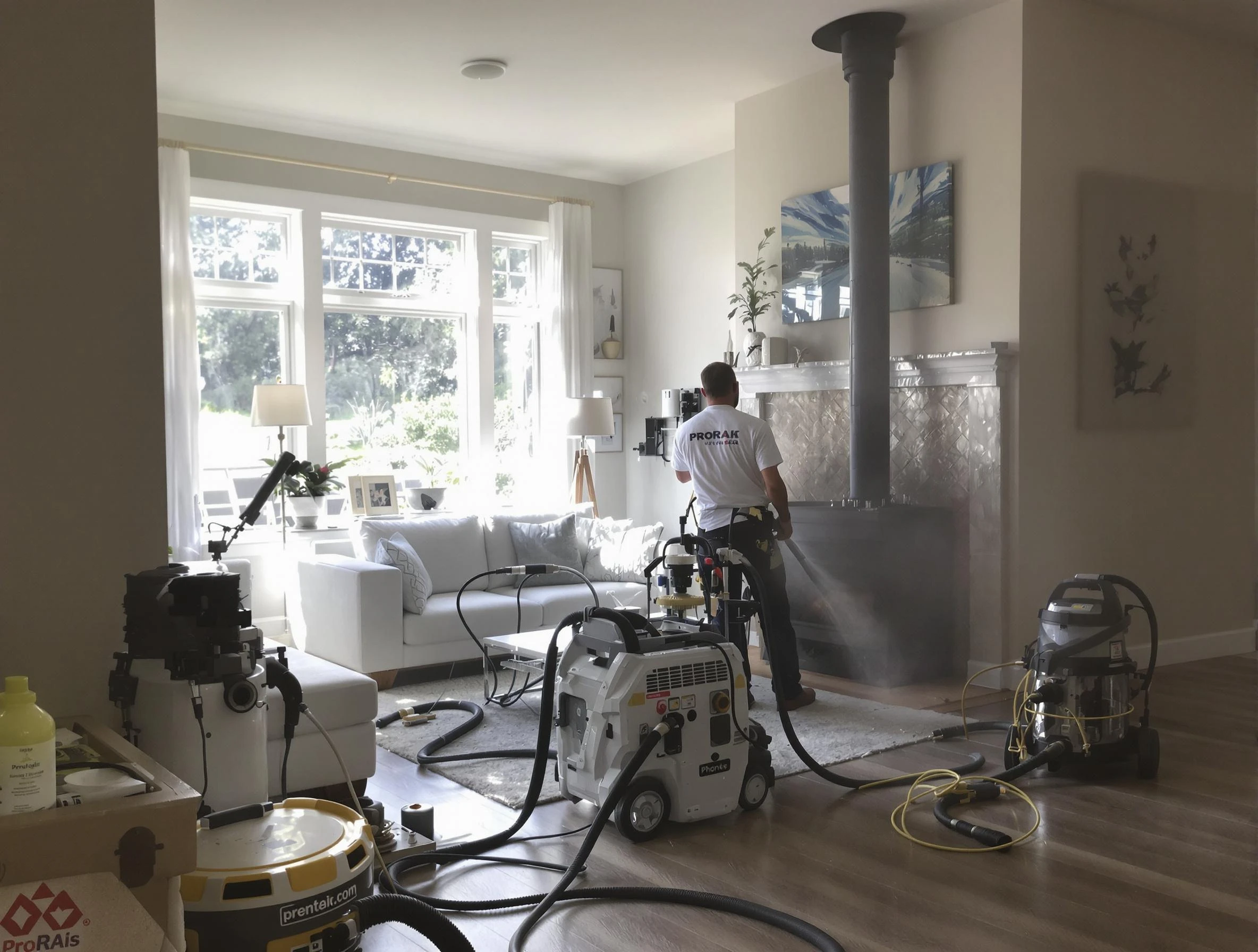 Soot removal service by Millburn Chimney Sweep for a fireplace in Millburn, NJ